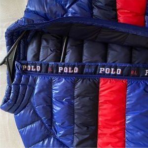 Boys polo jacket size 18-20 two tone spring jacket NWT Polo Ralph